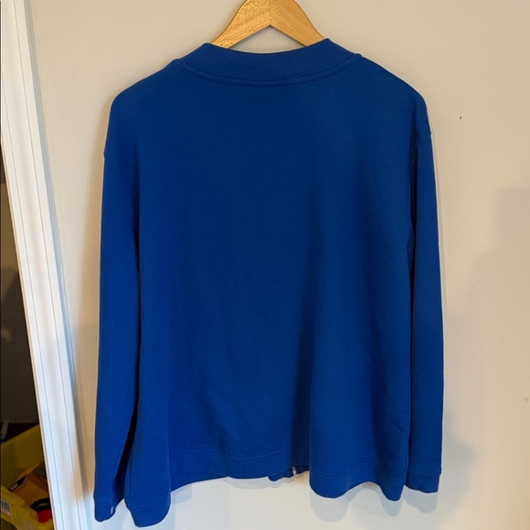 Vintage MC Sportswear Blue Snowman Zip-Up Sweater Bedazzled Jeweled Ugly XMAS - Picture 6 of 6